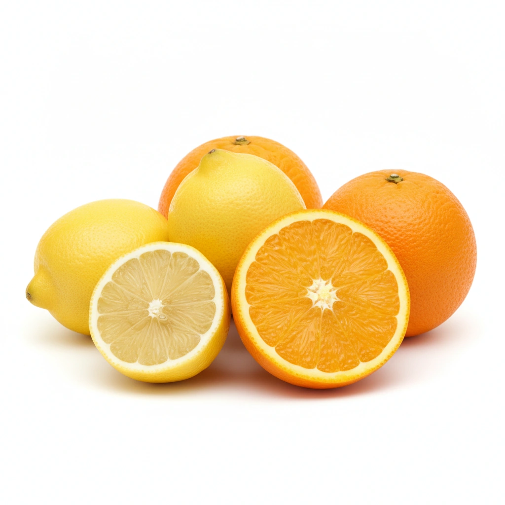 Fresh citrus fruit representing the True Citrus sample pack